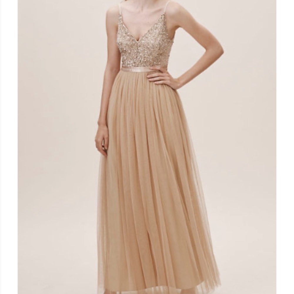 Avery dress by BHLDN in blush